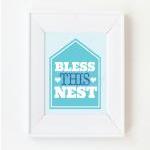 8x10 Bless this nest print