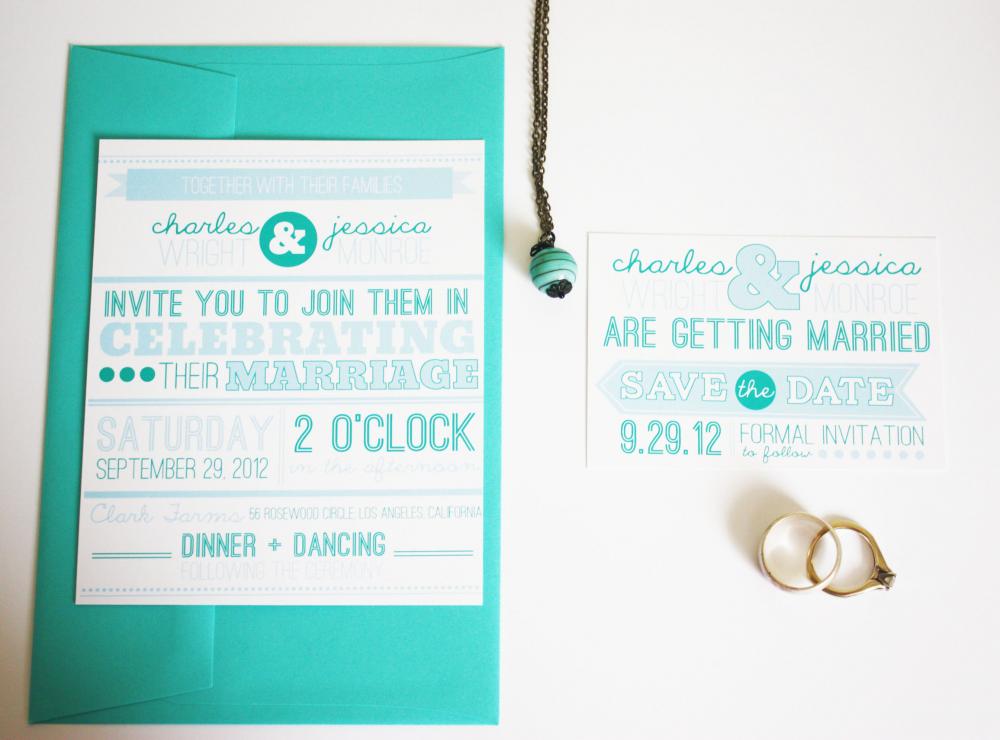 Wedding Announcement and Save the Date Invitations Customizable and Printable