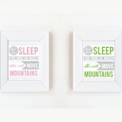 8x10 Let him/her sleep nursery print